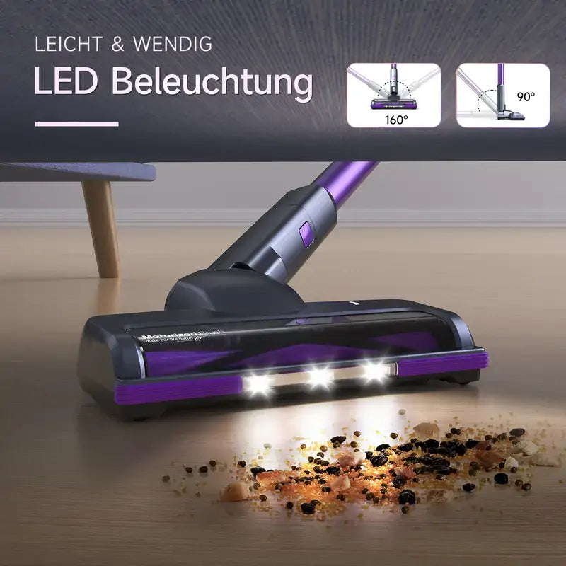 25KPa Powerful Suction Cordless Vacuum Cleaner