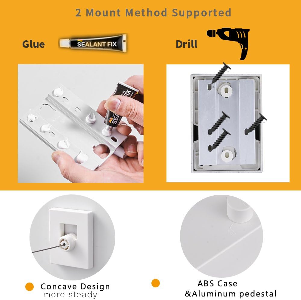 Happywayfar Retractable Clothesline ABS case+Aluminum Dryer with Adjustable Stainless Steel Double Rope String Hotel Style Heavy Duty,Wall Mounted Method, 13.8 Feets