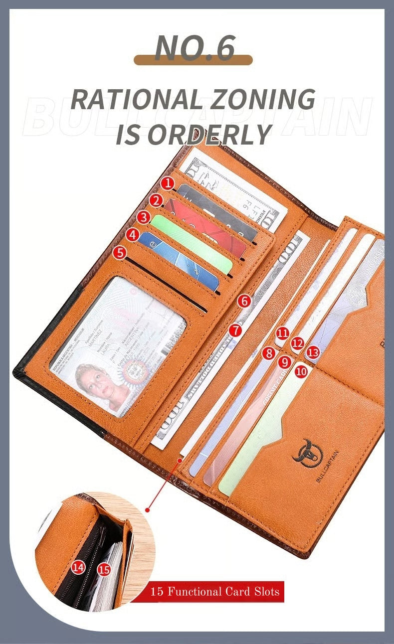 💯Cowhide Vintage Wallet