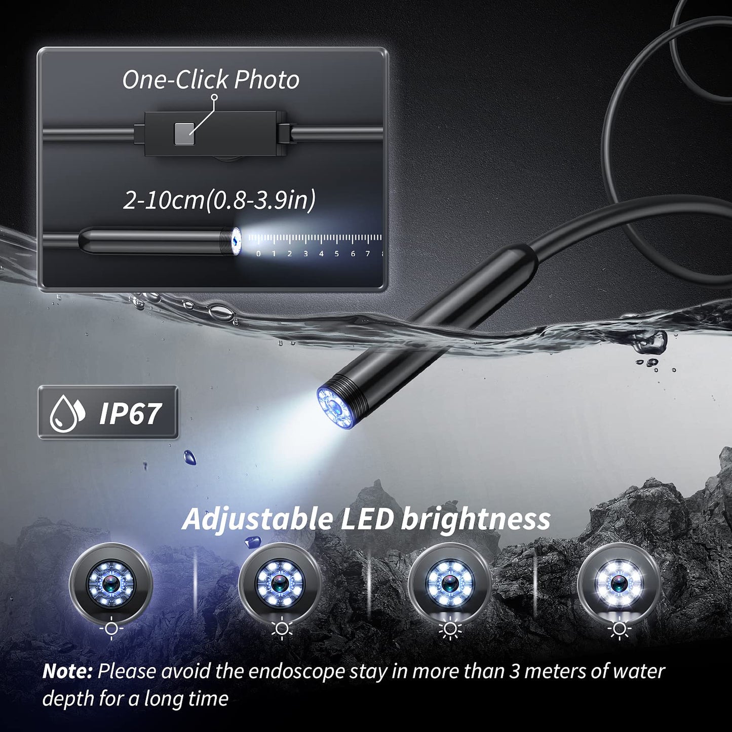 π Plug-and-Play Endoscope Camera β Compatible with Android & iPhone & ipad for Direct Connection