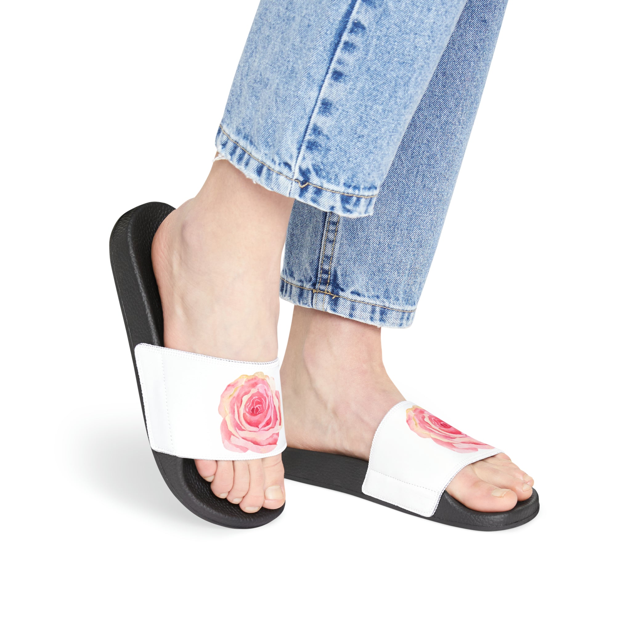 Beautiful Sexy Flower Women's PU Slide Sandals