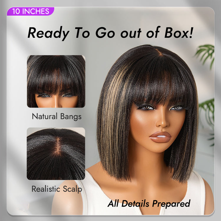 Glueless Bob Wig – Human Hair