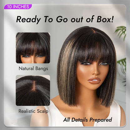 Glueless Bob Wig – Human Hair