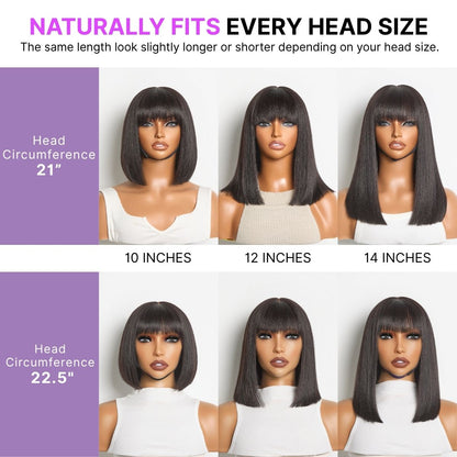 Glueless Bob Wig – Human Hair