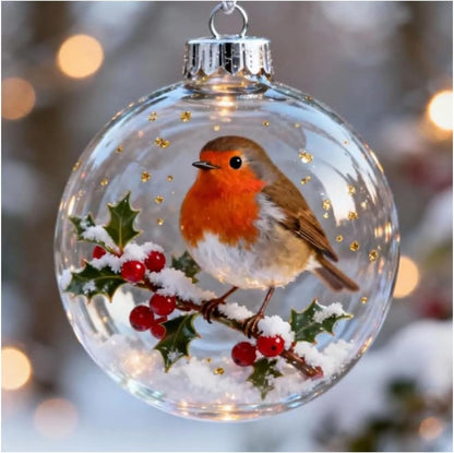 ✨Nature’s Birds Crystal Glass Ornament Set – Hummingbird & Cardinal Christmas Decor 🎄 Special First Order Discount!