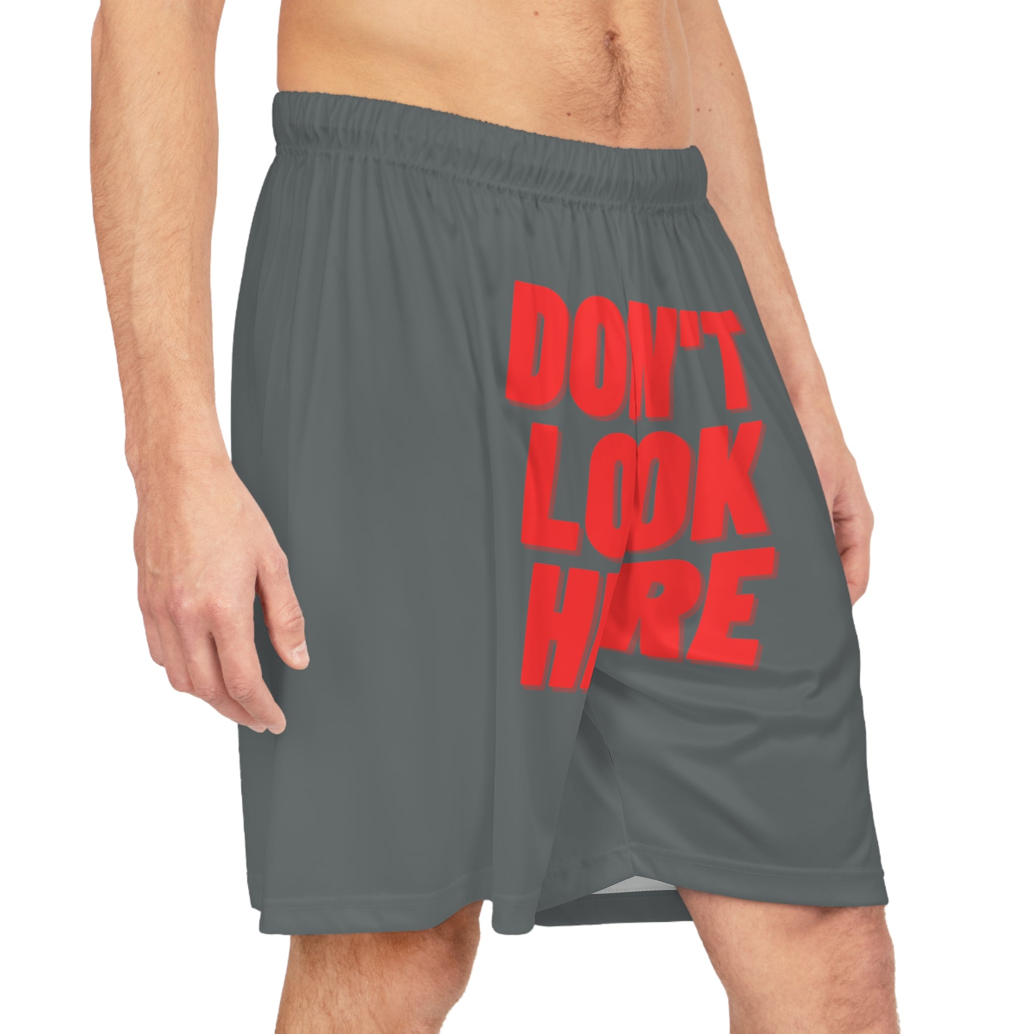 Do Not Look Here! Basketball Shorts (AOP)