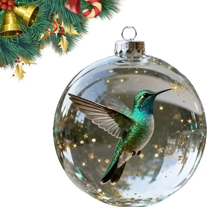 ✨Nature’s Birds Crystal Glass Ornament Set – Hummingbird & Cardinal Christmas Decor 🎄 Special First Order Discount!