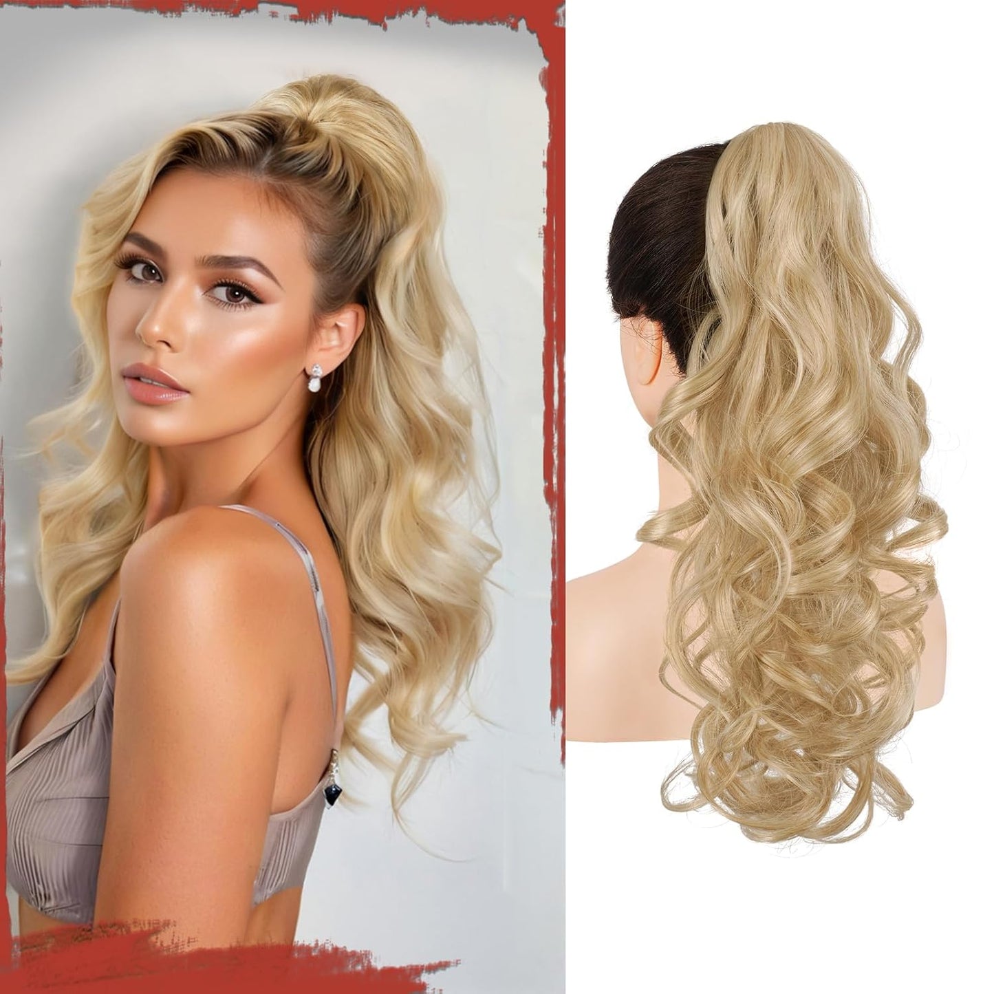 Claw Clip Curly Ponytail