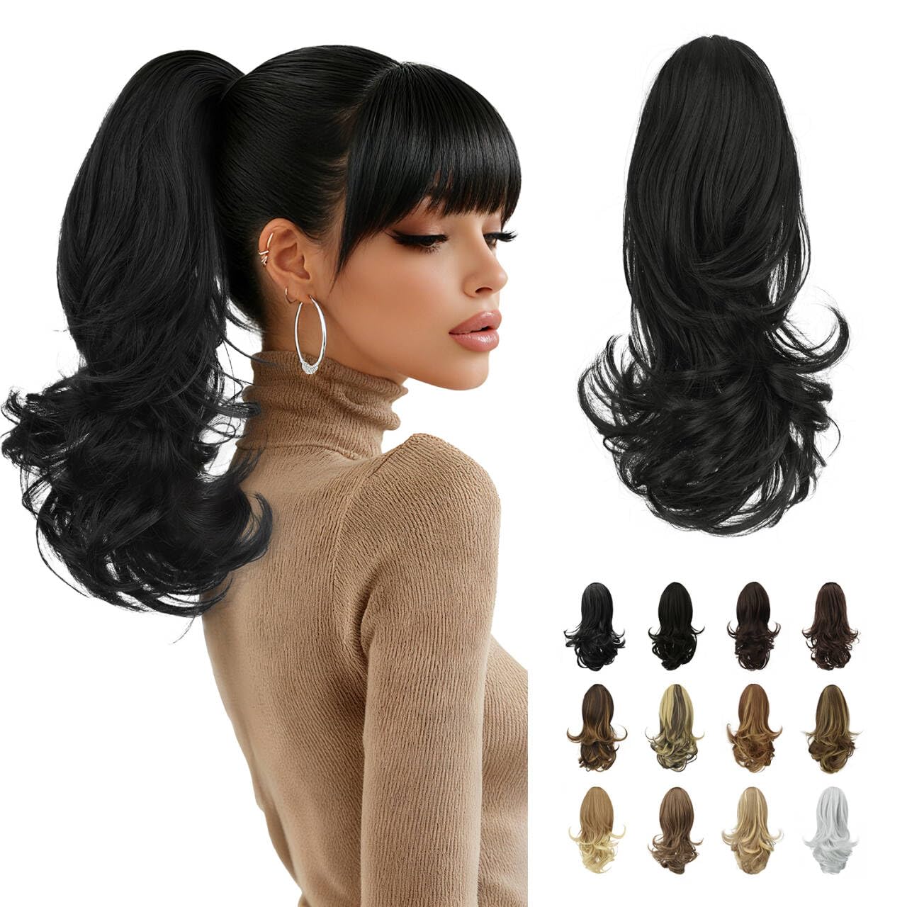 Claw Clip Curly Ponytail