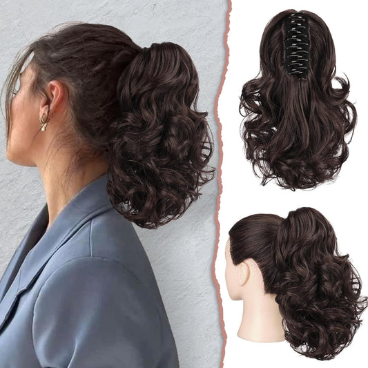 Claw Clip Curly Ponytail