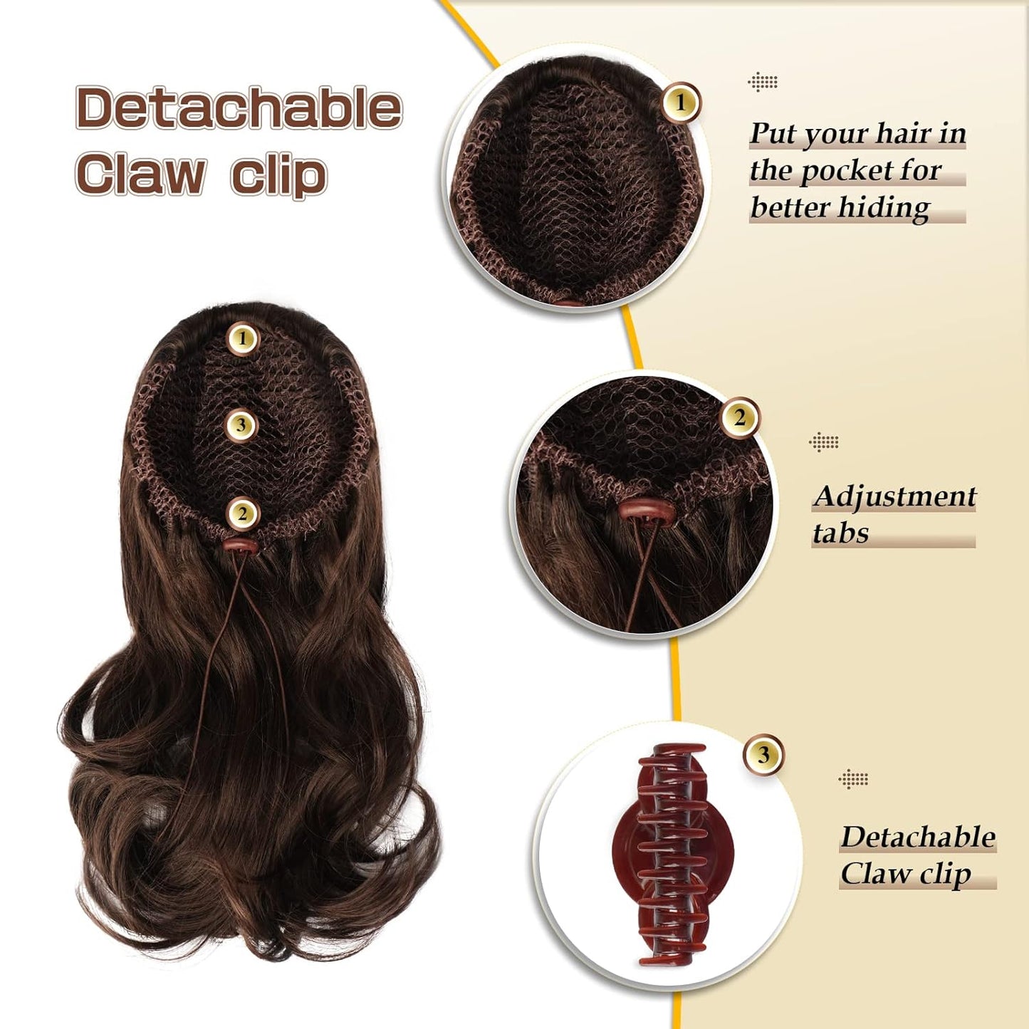 Claw Clip Curly Ponytail