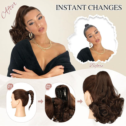 Claw Clip Curly Ponytail