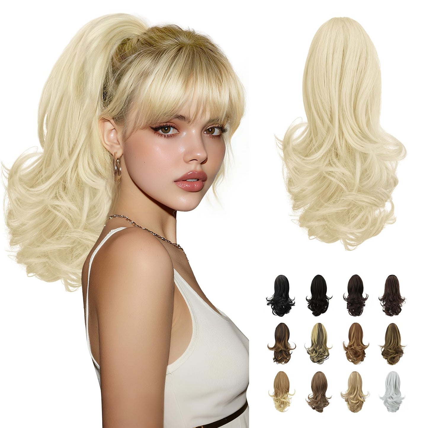 Claw Clip Curly Ponytail