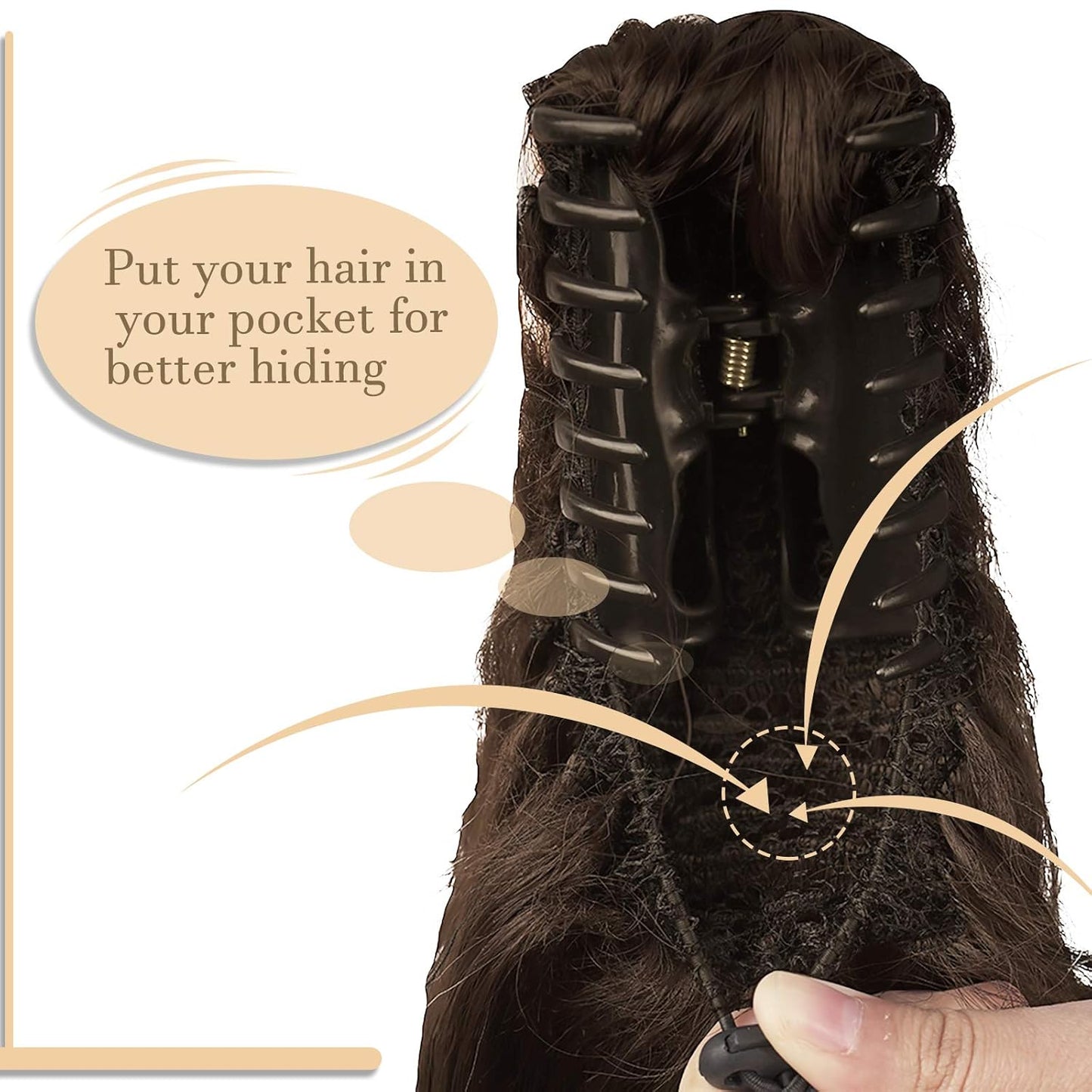 Claw Clip Curly Ponytail