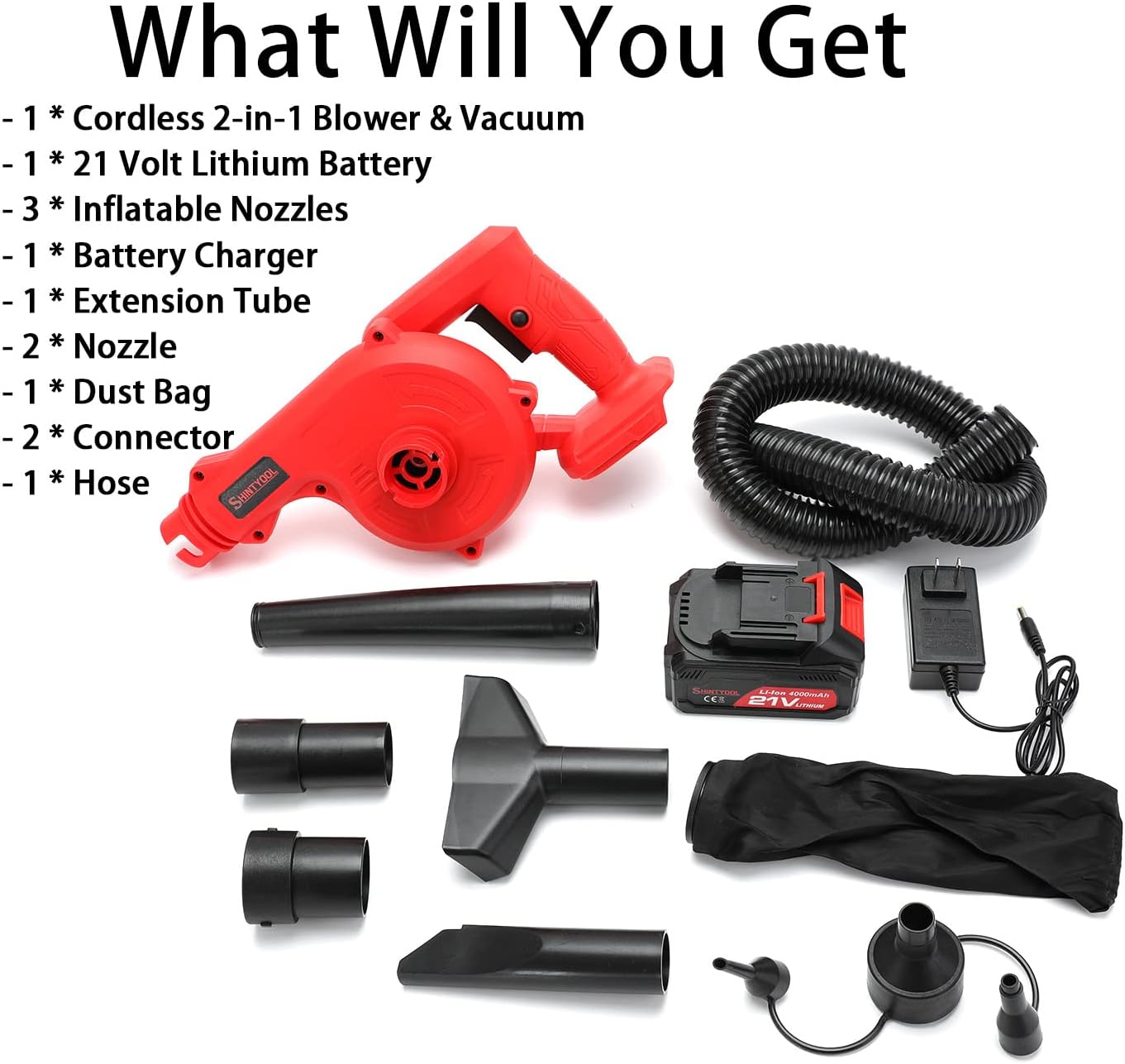 【🔥Big Sale🔥】Mini Hair Dryer Black, 2 in 1 Cordless Small Hair Dryer with 21v Lithium Battery, for Airing, Blowing Leaves, Removing Dust and Small Debris, Cars, Computer Hosts, Hard-to-Clean Corners