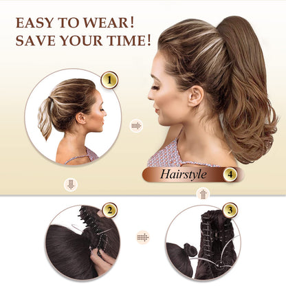 Claw Clip Curly Ponytail