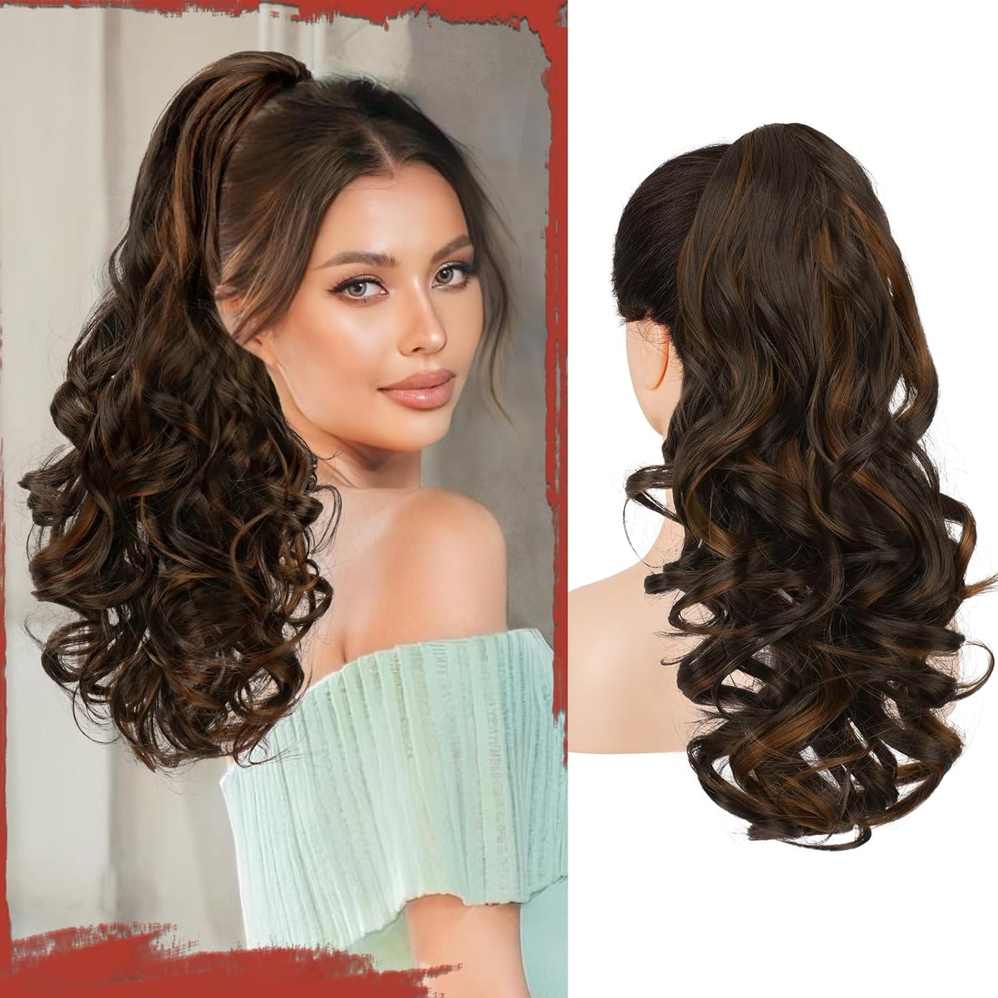 Claw Clip Curly Ponytail