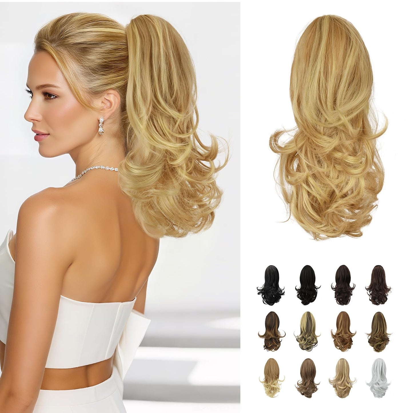 Claw Clip Curly Ponytail