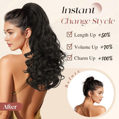 Claw Clip Curly Ponytail