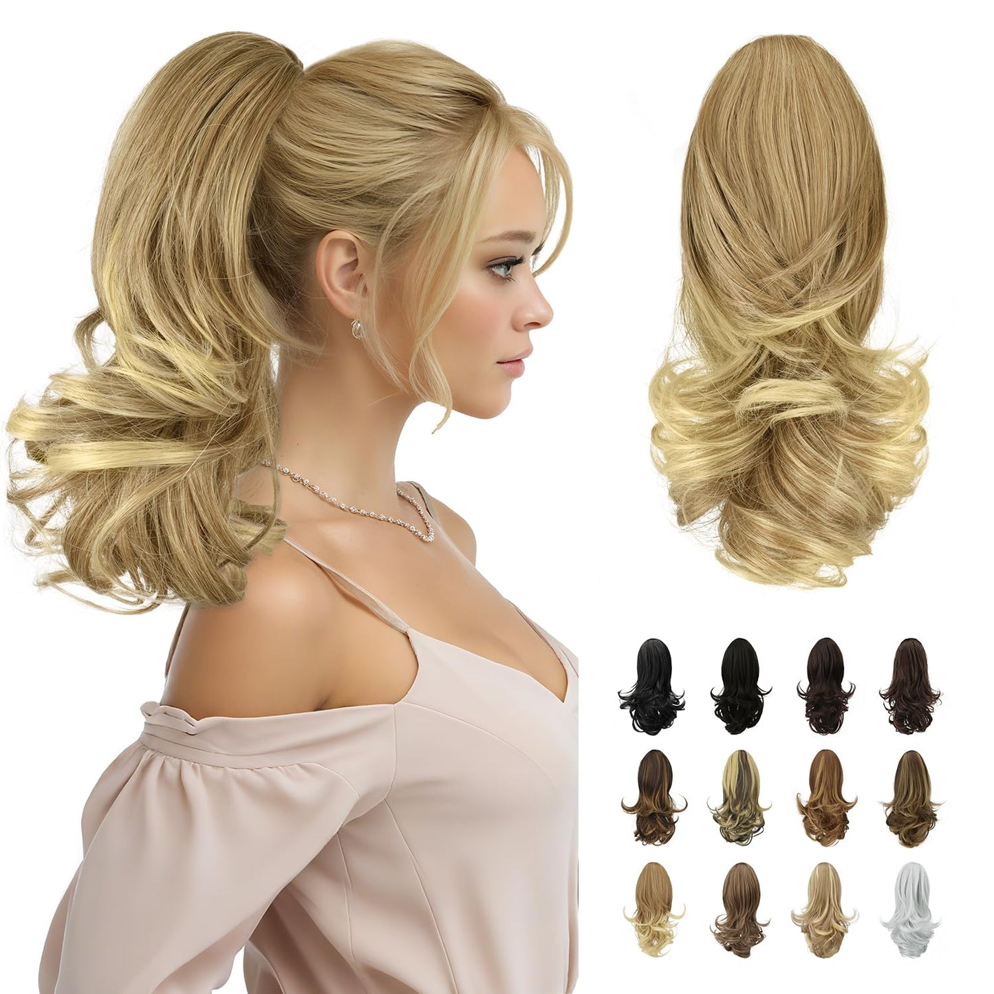 Claw Clip Curly Ponytail