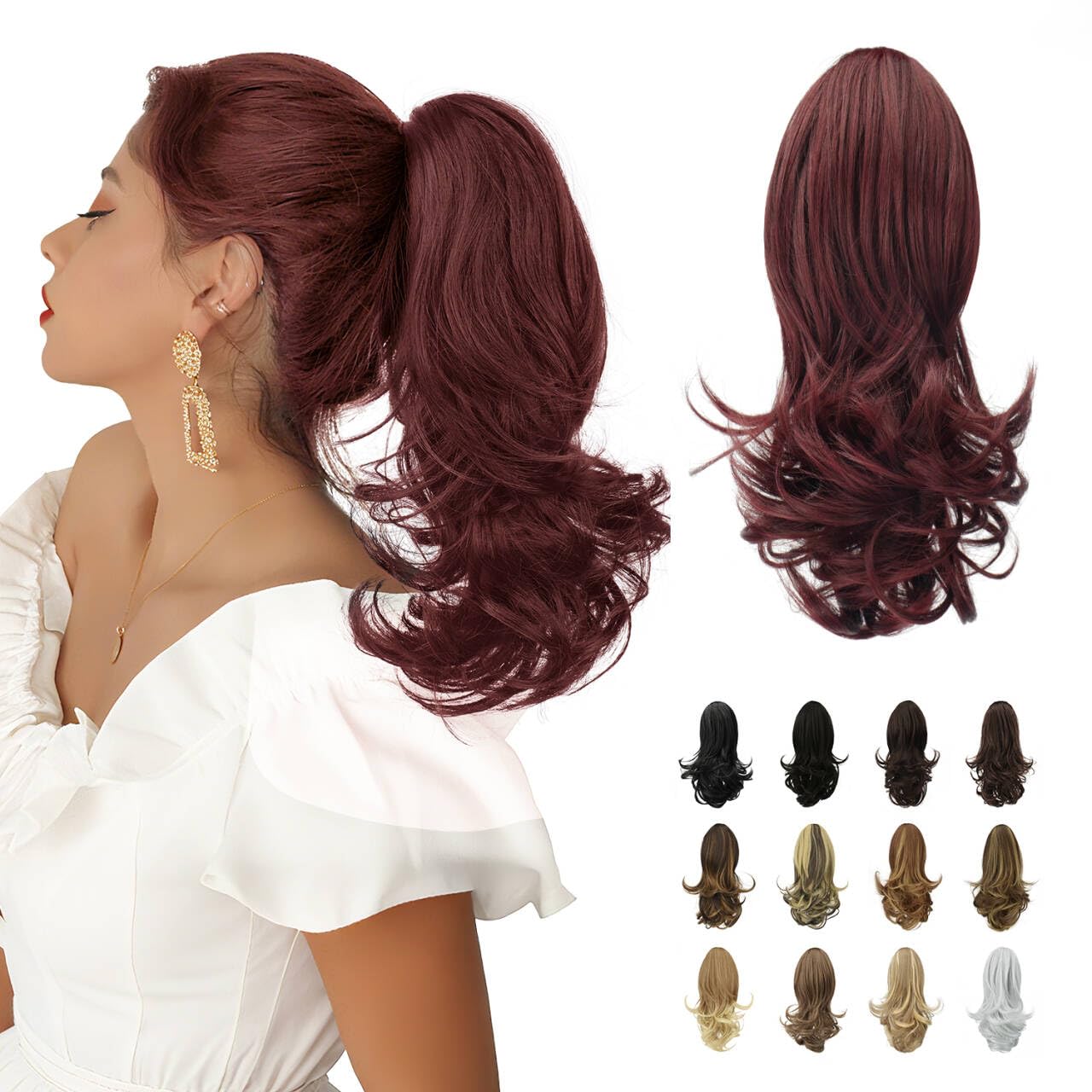 Claw Clip Curly Ponytail