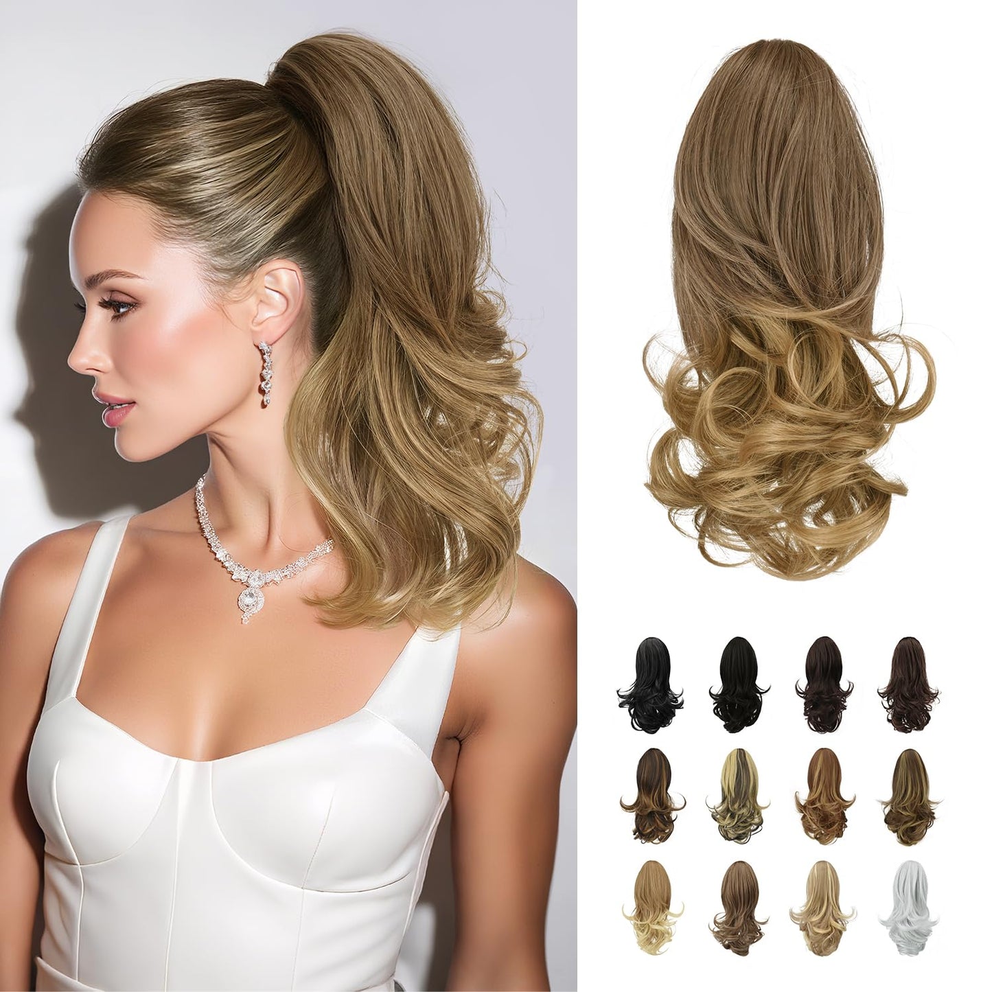 Claw Clip Curly Ponytail