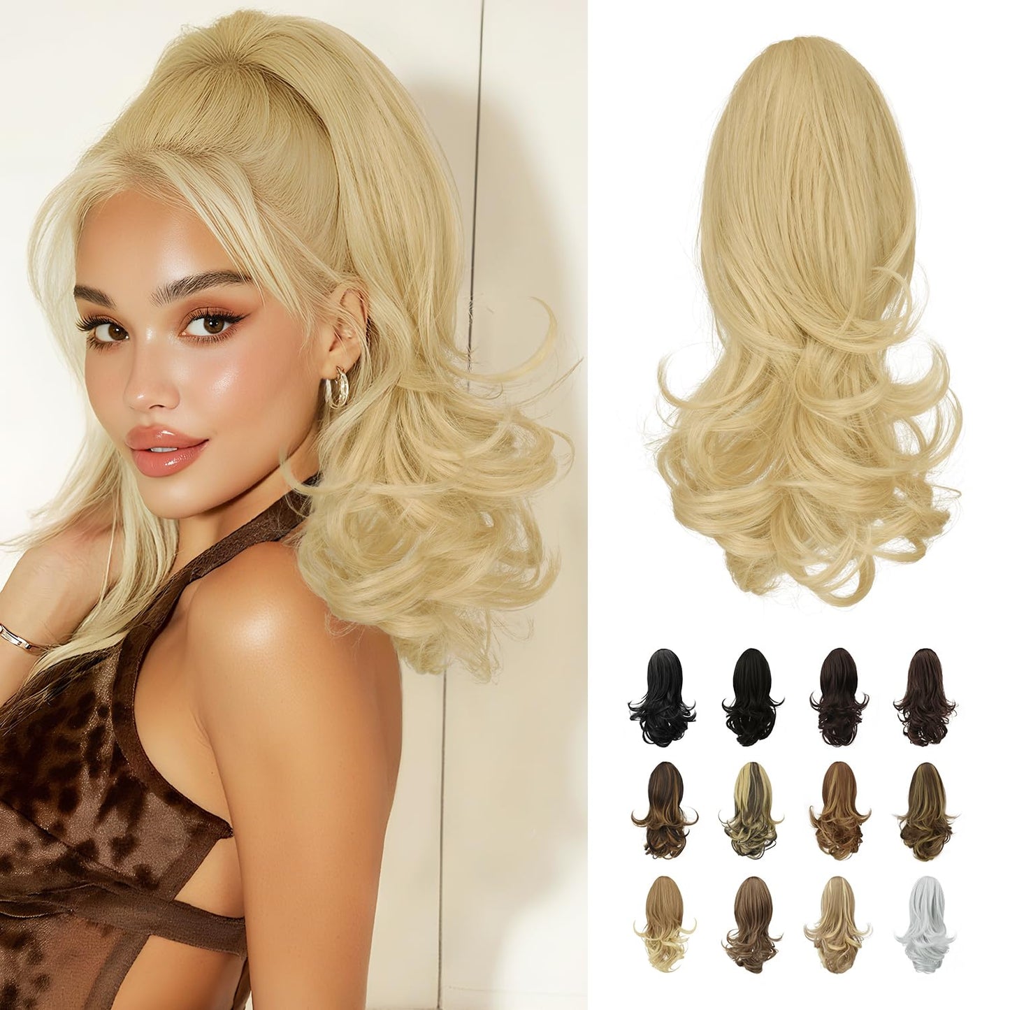 Claw Clip Curly Ponytail