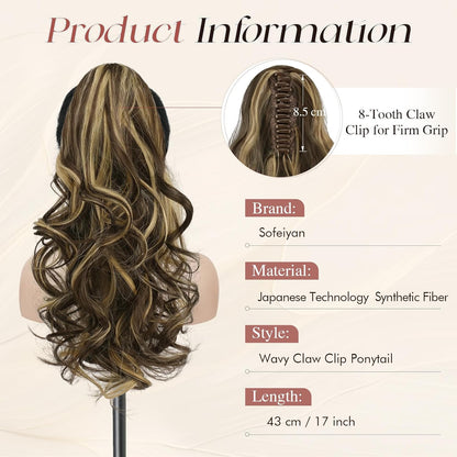 Claw Clip Curly Ponytail