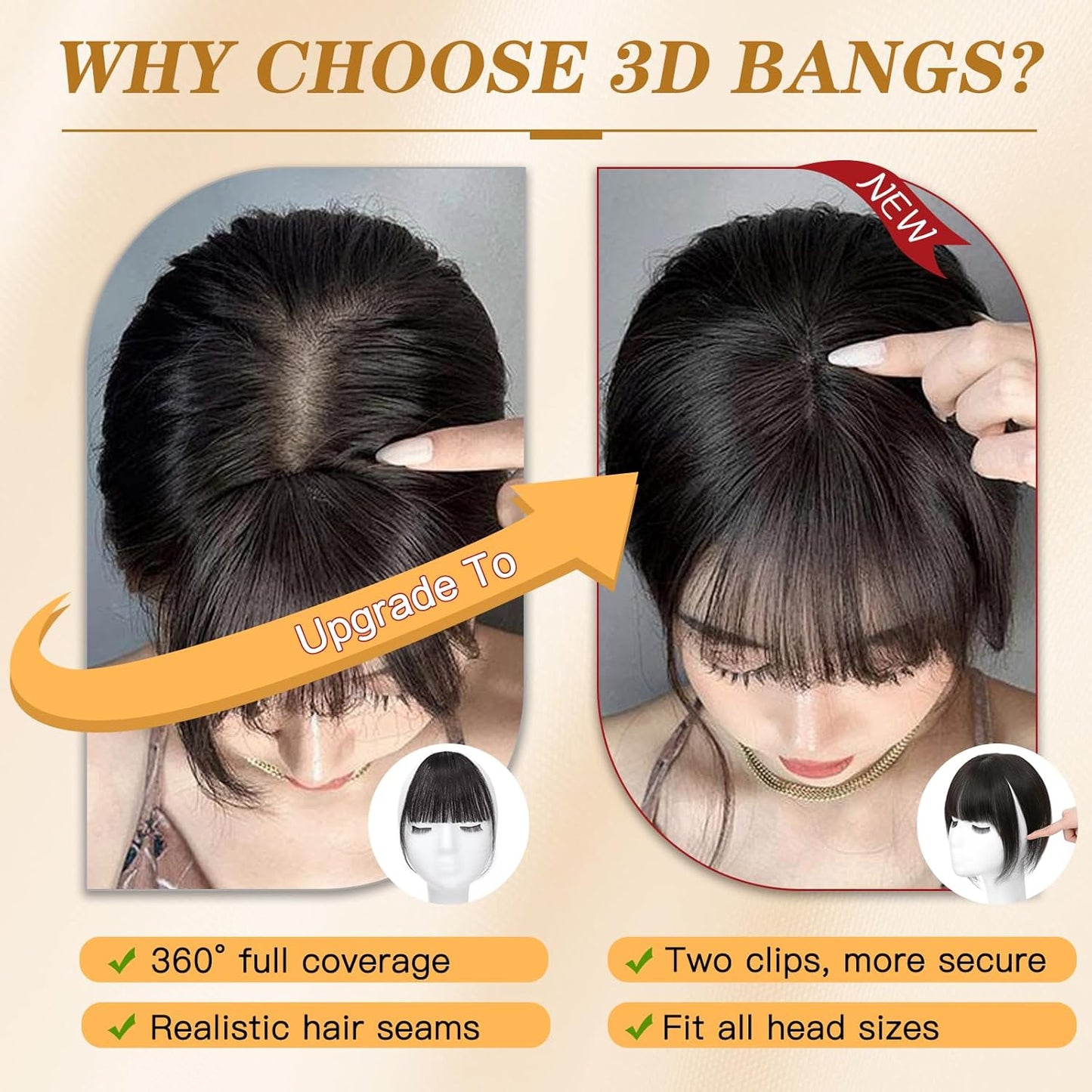 Clip-In Wispy Bangs