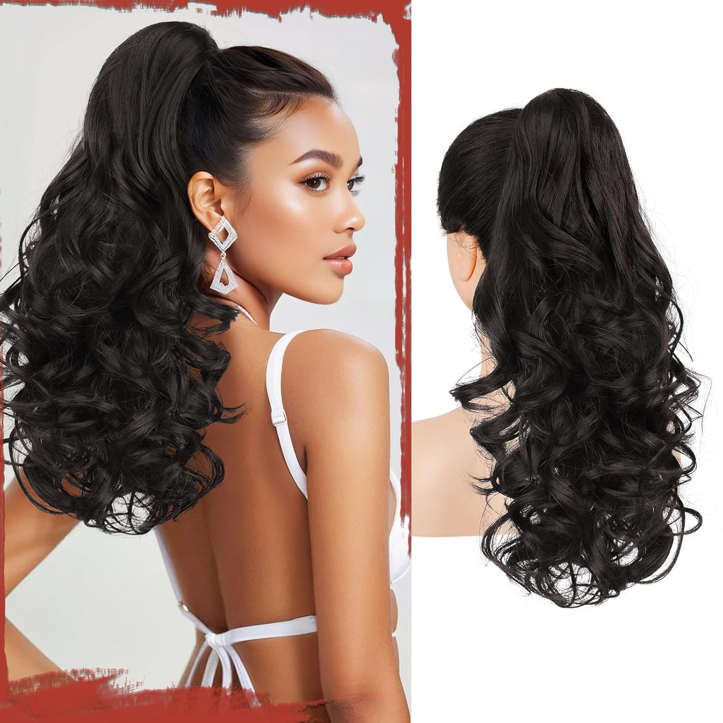 Claw Clip Curly Ponytail