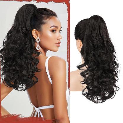 Claw Clip Curly Ponytail