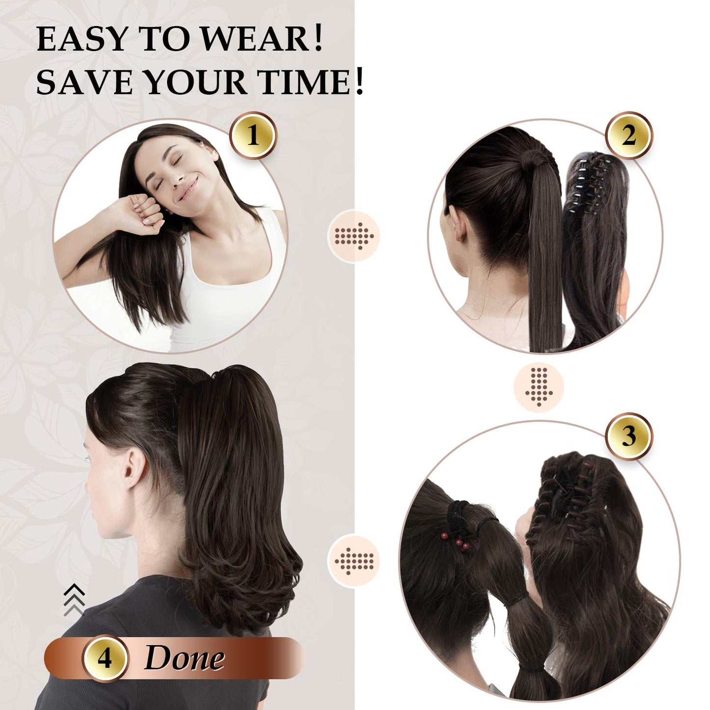 Claw Clip Curly Ponytail