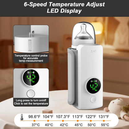Portable Wireless Bottle Warmer – USB Rechargeable & Fast Heat 🔥🍼