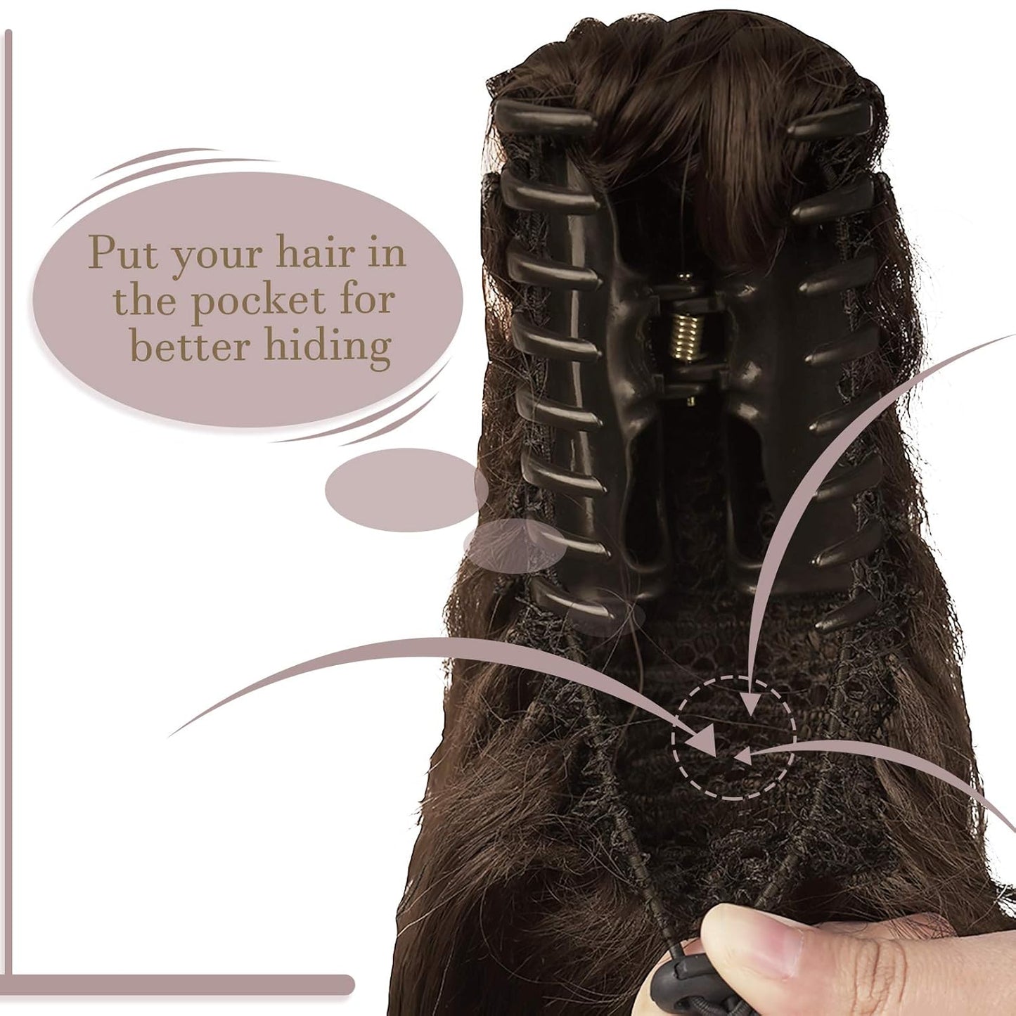 Claw Clip Curly Ponytail