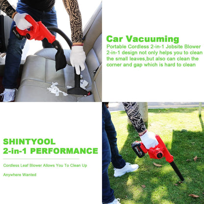 【🔥Big Sale🔥】Mini Hair Dryer Black, 2 in 1 Cordless Small Hair Dryer with 21v Lithium Battery, for Airing, Blowing Leaves, Removing Dust and Small Debris, Cars, Computer Hosts, Hard-to-Clean Corners
