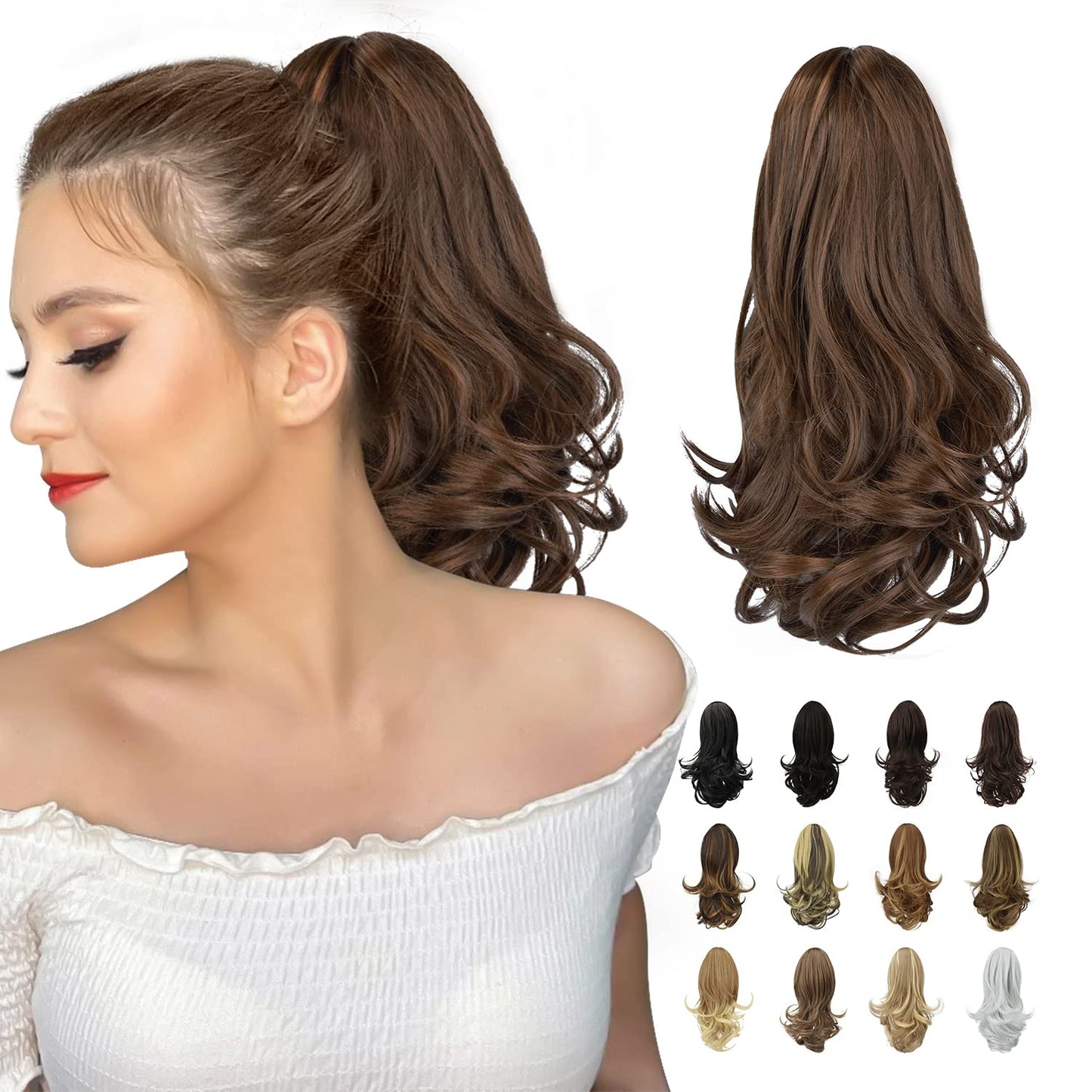 Claw Clip Curly Ponytail