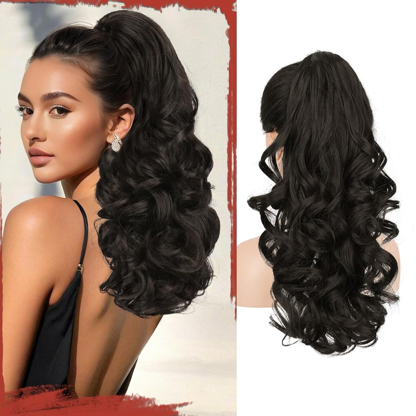 Claw Clip Curly Ponytail