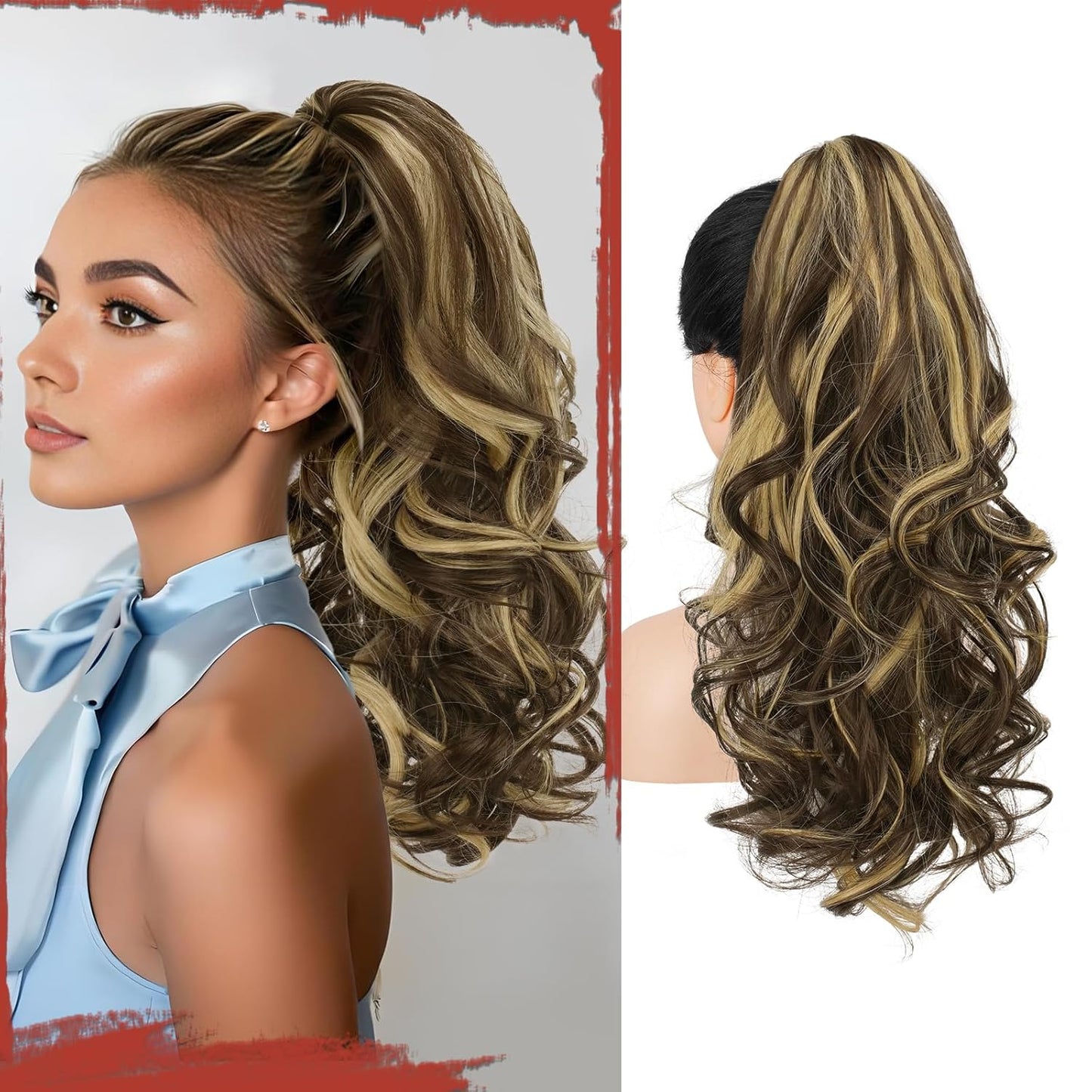 Claw Clip Curly Ponytail