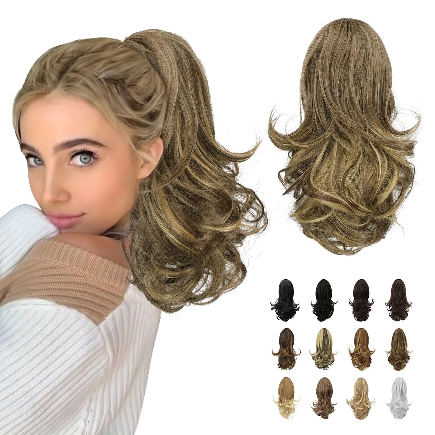 Claw Clip Curly Ponytail