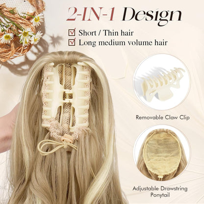 Claw Clip Curly Ponytail