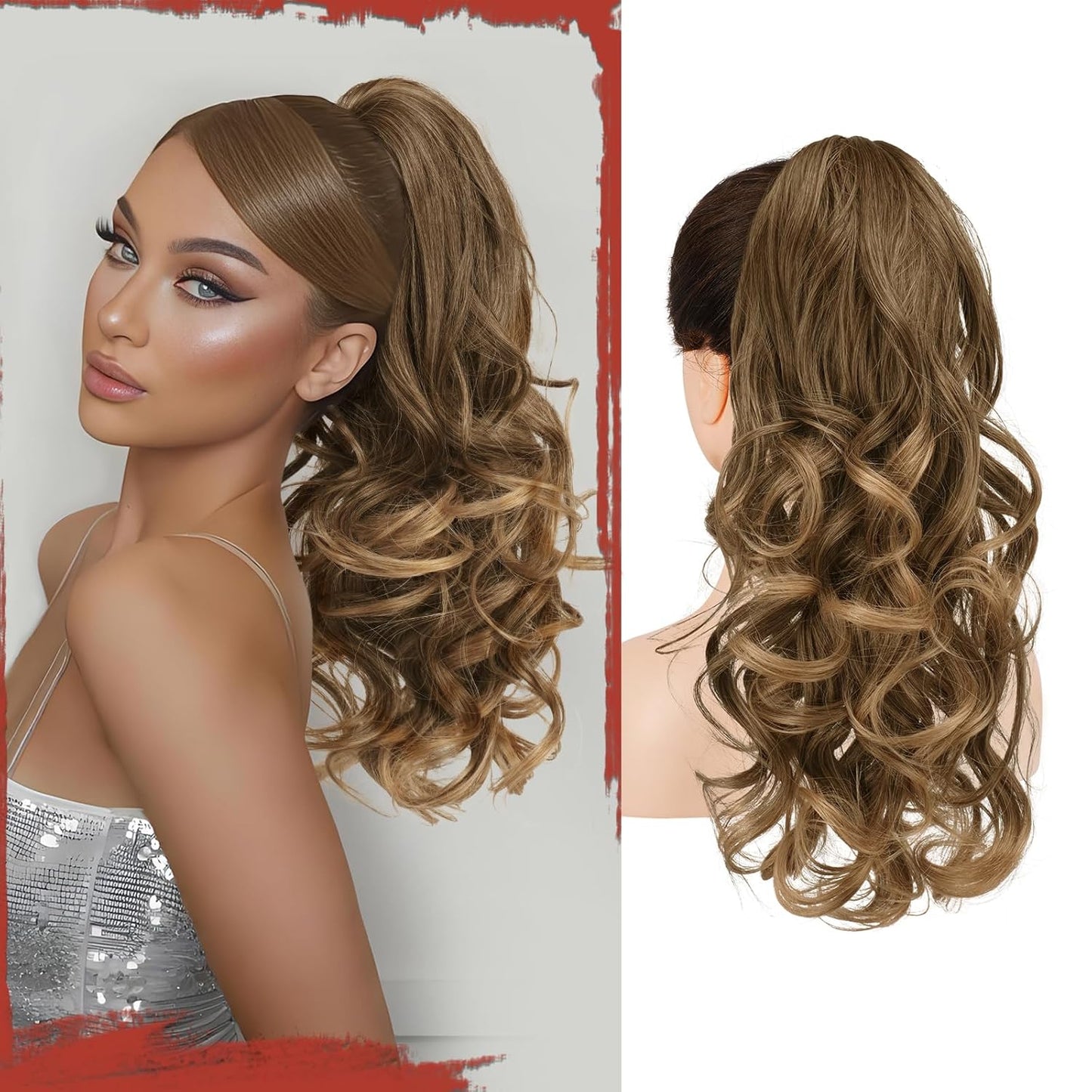 Claw Clip Curly Ponytail