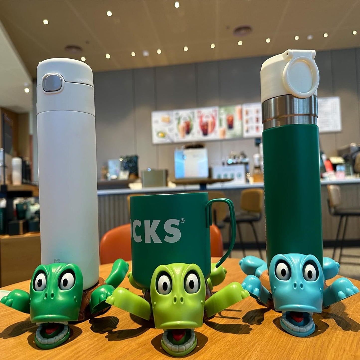 🔥Funny Turtle Coaster & Cup Holder, Moving Limbs, Cute Home Decor Gift