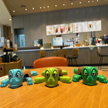 🔥Funny Turtle Coaster & Cup Holder, Moving Limbs, Cute Home Decor Gift