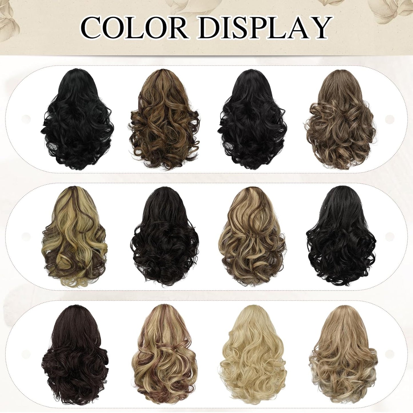 Claw Clip Curly Ponytail