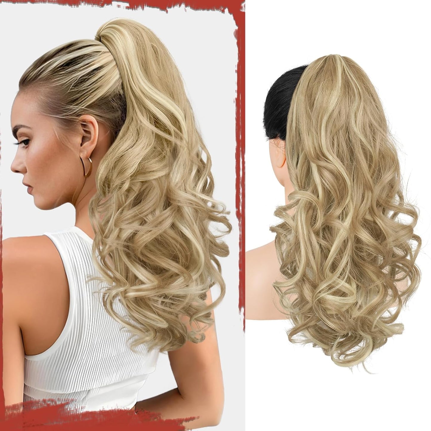 Claw Clip Curly Ponytail