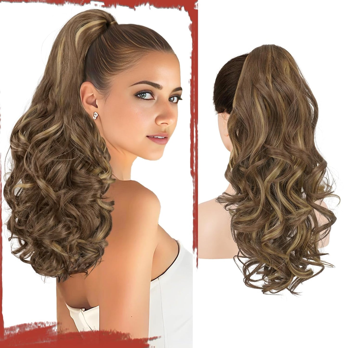 Claw Clip Curly Ponytail
