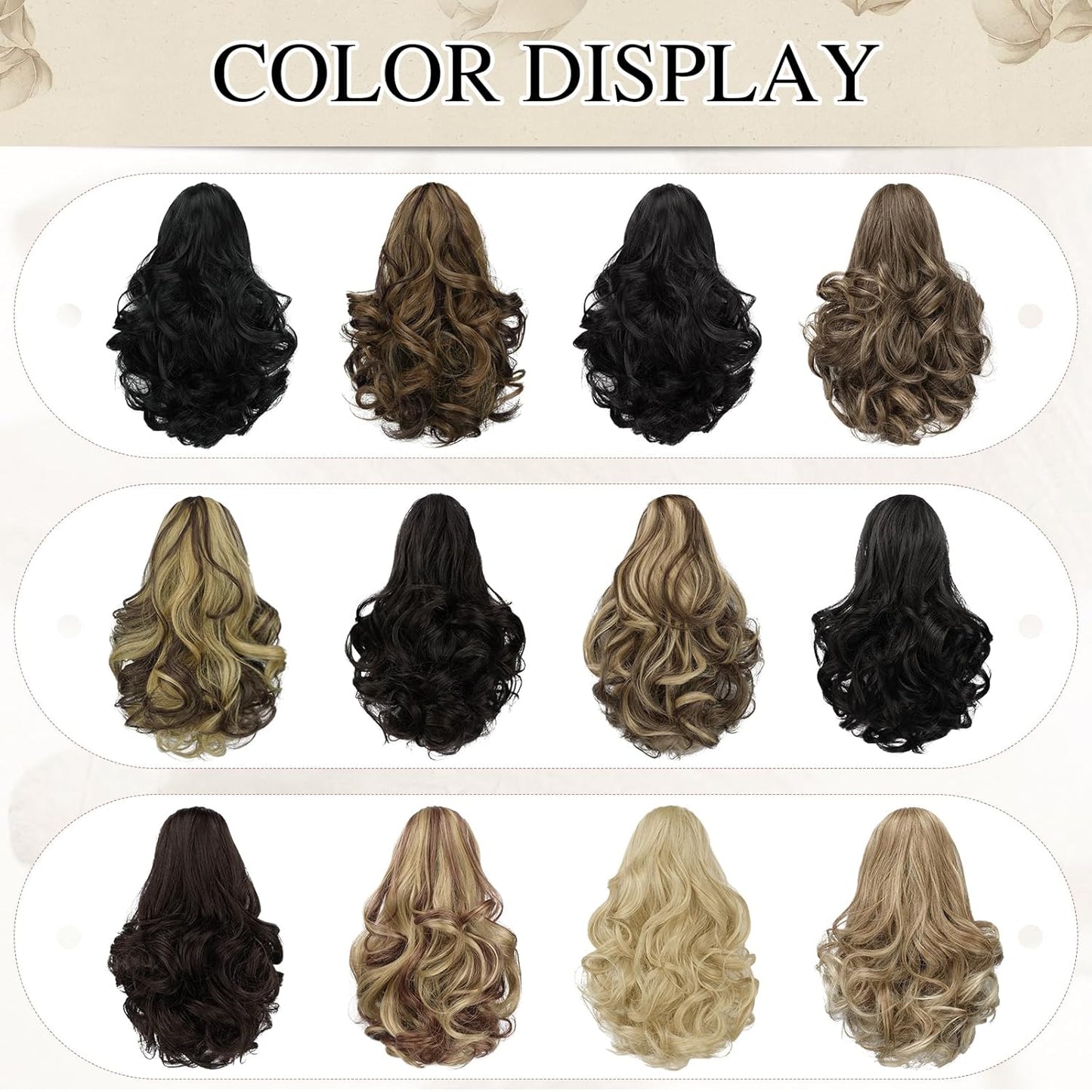 Claw Clip Curly Ponytail