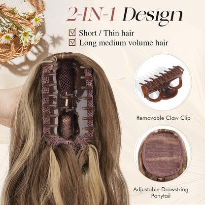 Claw Clip Curly Ponytail