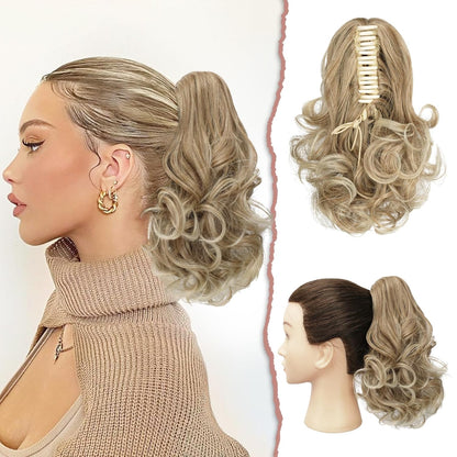 Claw Clip Curly Ponytail