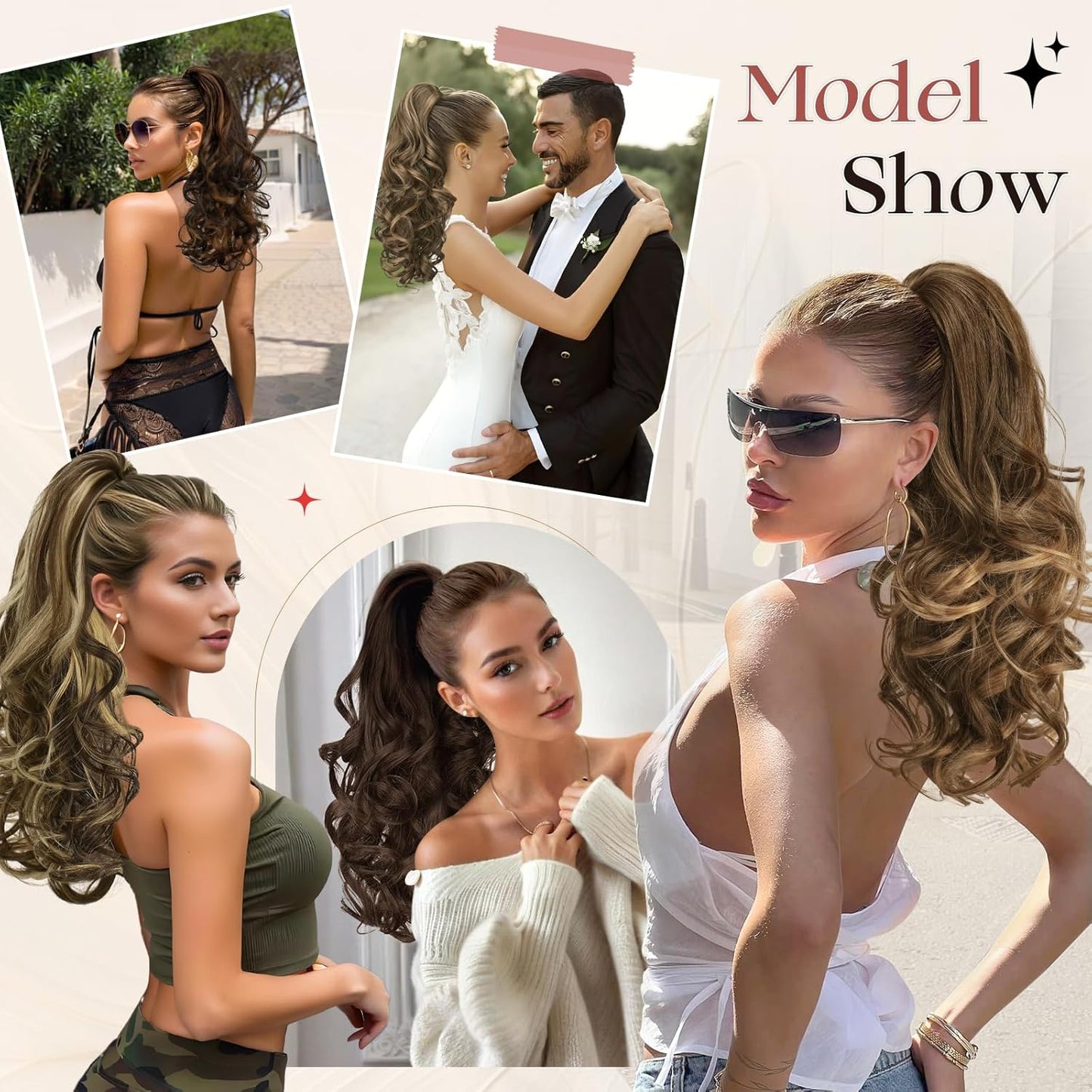 Claw Clip Curly Ponytail